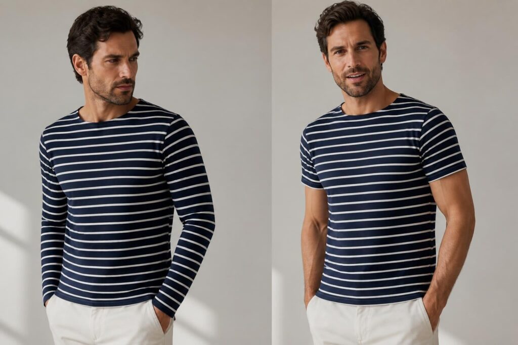 découvrez notre guide complet des marinières homme, avec des modèles manches longues et courtes tendance pour un style marin élégant et moderne.