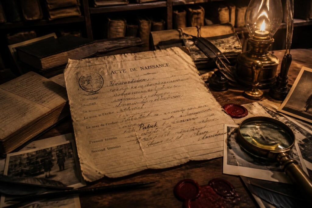 découvrez les secrets cachés dans les archives concernant la naissance énigmatique de patrick dutartre et les révélations surprenantes qui en découlent.