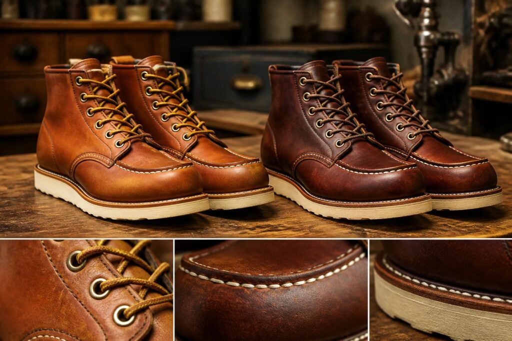 découvrez les chaussures red wing moc toe et explorez les modèles emblématiques 875 et 1907, alliant style authentique et durabilité légendaire.