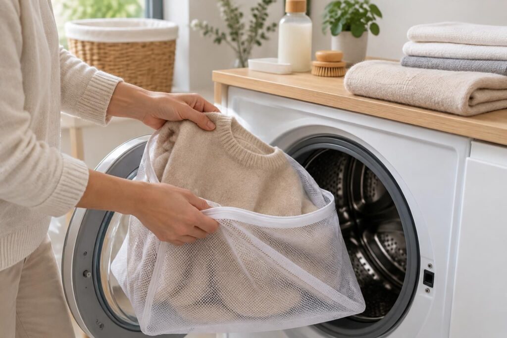 découvrez comment laver un pull en cachemire en machine sans l’abîmer : programme adapté, lessive douce et conseils pour préserver sa douceur et sa forme.